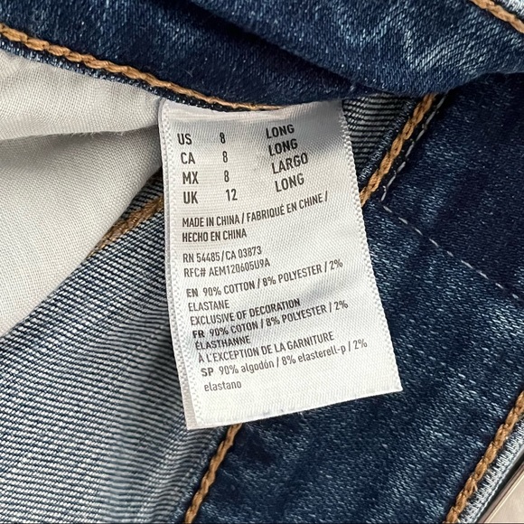 American Eagle Outfitters High Rise Jeggings Super Stretch X Jeans Size 8 Long - Picture 5 of 8